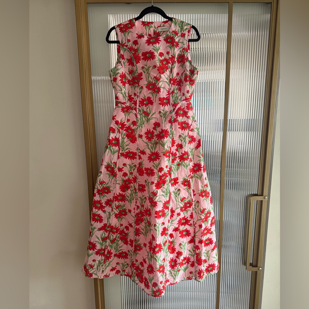 Floral Red And Pink Maxi Dress - Sleeveless Elegant Fit — image 8 of 8